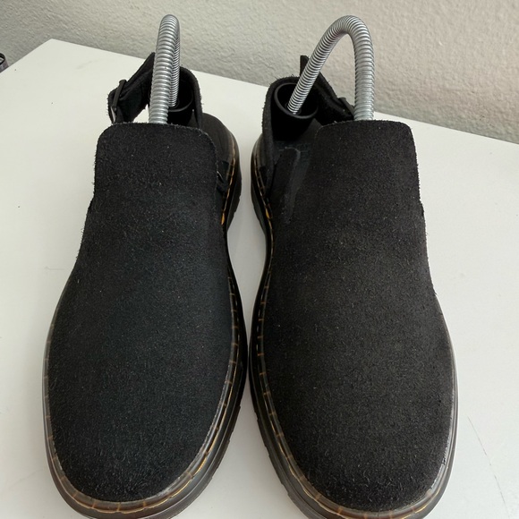 Dr. Martens Black Suede Buckle Sandals - Picture 3 of 7